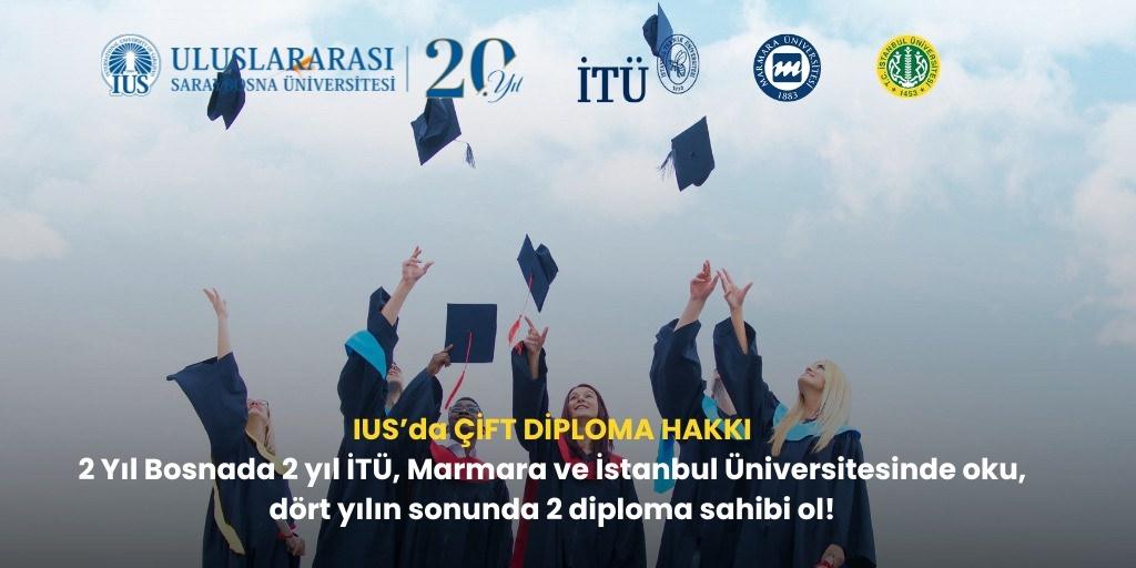 İstanbul Üniversitesi ve Uluslararası Saraybosna Üniversitesi'nin Çift Diploma Anlaşmaları