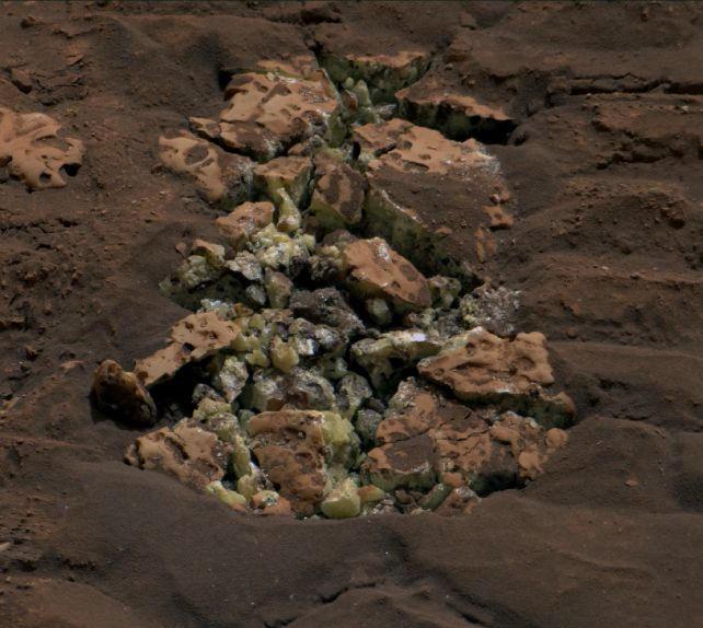 Mars'ta Elemental Kükürt Bulundu