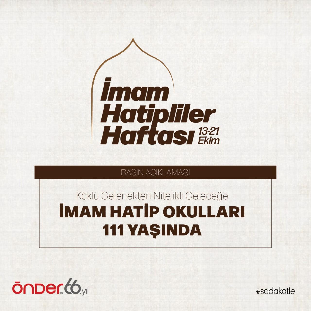 ÖNDER İmam Hatipliler Derneği'nden Açıklama